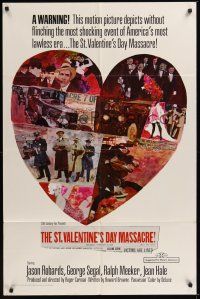 9e828 ST. VALENTINE'S DAY MASSACRE 1sh '67 most shocking event of America's most lawless era!