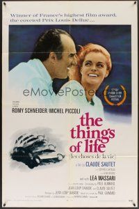 9e893 THINGS OF LIFE int'l 1sh '70 Claude Sautet's Les Choses de la vie, Romy Schneider, Piccoli!