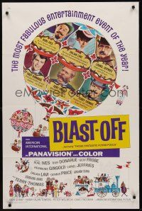 9e896 THOSE FANTASTIC FLYING FOOLS 1sh '67 Troy Donahue in Blast-Off on a Rocket to the Moon!