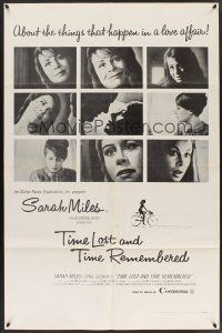 9e905 TIME LOST & TIME REMEMBERED 1sh '66 Sarah Miles, the things that happen in a love affair!