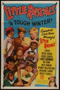 9e915 TOUGH WINTER 1sh R51 Jackie Cooper, Norman Chaney & Stepin Fetchit, Our Gang!