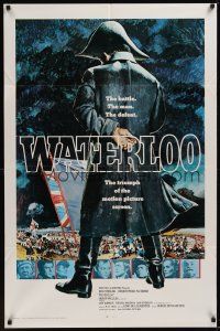 9e953 WATERLOO int'l 1sh '70 great artwork of Rod Steiger as Napoleon Bonaparte!