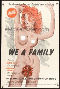 9e956 WE A FAMILY 1sh '71 Jean Van Hearn, sexy art of Jennie Lee as the bazoom girl!