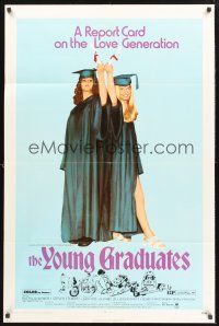 9e996 YOUNG GRADUATES 1sh '71 Patricia Wymer, teen rebels proudly displaying diplomas!