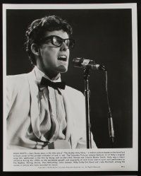 9f631 BUDDY HOLLY STORY 12 8x10 stills '78 Gary Busey performing on stage with guitar!