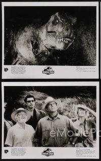 9f905 JURASSIC PARK 4 8x10 stills '93 Steven Spielberg, Richard Attenborough re-creates dinosaurs!