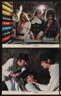 9f181 CLOCKWORK ORANGE 11 color 8x10 stills '72 Stanley Kubrick classic, Malcolm McDowell