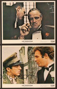 9f173 GODFATHER 12 color 8x10 stills '72 Marlon Brando & Al Pacino in Francis Ford Coppola classic!