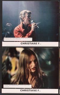 9f058 CHRISTIANE F. 8 color English FOH LCs '81 classic movie about 13 year-old drug addict/hooker!