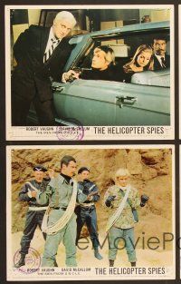 9f072 HELICOPTER SPIES 8 color English FOH LC '67 Robert Vaughn, David McCallum, The Man from UNCLE