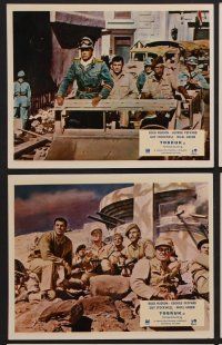 9f089 TOBRUK 8 color English FOH LCs '67 Rock Hudson & George Peppard in World War II!