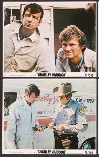 9f309 CHARLEY VARRICK 8 8x10 mini LCs '73 Walter Matthau, Joe Don Baker, Don Siegel crime classic!
