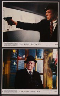 9f337 FIRST DEADLY SIN 8 8x10 mini LCs '80 Frank Sinatra's final role, Faye Dunaway, James Whitmore
