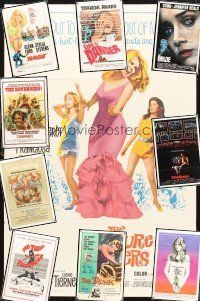 9g001 LOT OF 68 FOLDED ONE-SHEETS '59 - '93 Pleasure Seekers, Seven-Per-Cent Solution & more!