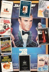 9g003 LOT OF 65 FOLDED ONE-SHEETS '40 - '90 Never Say Never Again, Graduate R72, Mary Poppins R73