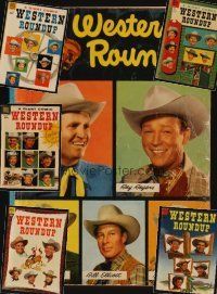 9g048 LOT OF 6 WESTERN ROUNDUP COMIC BOOKS '52-56 Roy Rogers, Gene Autry, Johnny Mack Brown+more!