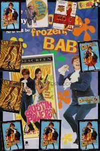 9g054 LOT OF 12 UNFOLDED AUSTIN POWERS PROMO POSTERS & BANNERS '97 - '02 Goldmember & more!
