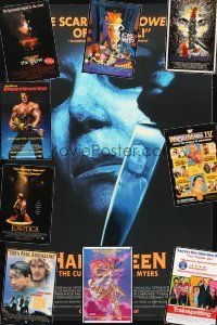 9g056 LOT OF 38 UNFOLDED & FORMERLY FOLDED VIDEO ONE-SHEETS '86 - '96 Halloween IV, Trainspotting