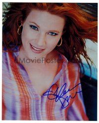 9g077 ELISA DONOVAN signed color 8x10 REPRO still '02 close up of the sexy redhead!