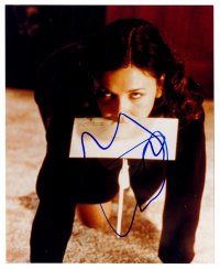 9g092 MAGGIE GYLLENHAAL signed color 8x10 REPRO still '03 great wacky portrait from Secretary!