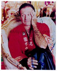 9g106 ROBIN WILLIAMS signed color 8x10 REPRO still '00s wacky close up in Japanese outfit!