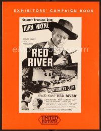 9g354 RED RIVER English pressbook R50s John Wayne, Montgomery Clift, Howard Hawks
