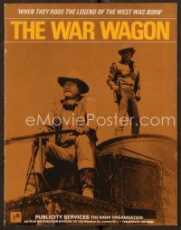 9g385 WAR WAGON English pressbook '67 cowboys John Wayne & Kirk Douglas, different image!