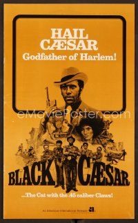 9g269 BLACK CAESAR pressbook '73 Fred Williamson blaxploitation, Godfather of Harlem!