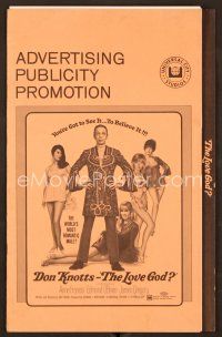 9g327 LOVE GOD pressbook '69 Don Knotts is the world's most romantic male with sexy babes!