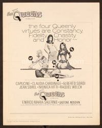 9g347 QUEENS pressbook '67 sexy Capucine, Claudia Cardinale & Raquel Welch!