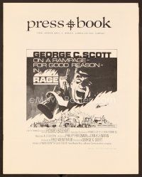 9g349 RAGE pressbook '72 George C. Scott is on a rampage for good reason!