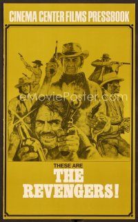 9g356 REVENGERS pressbook '72 cowboys William Holden, Ernest Borgnine & Woody Strode!