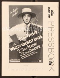 9g388 WORLD'S GREATEST LOVER pressbook '77 most romantic Gene Wilder, great image!
