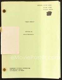 9g227 CRAZY PEOPLE revised draft script April 3, 1989, screenplay by Mitch Markowitz!