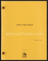 9g242 INTO THE NIGHT first draft script January 19, 1981, screenplay by Ron Koslow!