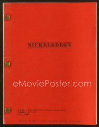 9g251 NICKELODEON revised final draft script December 8, 1975, screenplay by Richter & Bogdanovich!