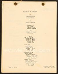 9g252 NIGHT PASSAGE continuity & dialogue script May 28, 1957, screenplay by Borden Chase!