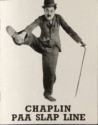 9g173 CHAPLIN PAA SLAP LINE Danish program '60s great different images of Charlie Chaplin!