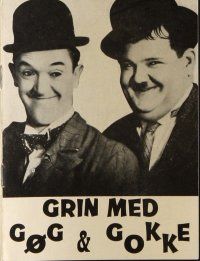 9g189 LAUREL & HARDY'S LAUGHING '20s Danish program '65 wacky different images of Stan & Ollie!