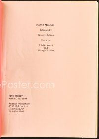 9g248 MERCY MISSION: THE RESCUE OF FLIGHT 771 revised pink TV script Mar 1993, screenplay by Rubino