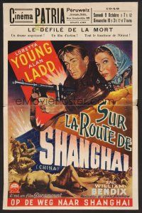 9h409 CHINA map back Belgian '48 for every girl trapped Alan Ladd kills a thousand Japanese!
