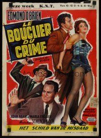 9h506 SHIELD FOR MURDER Belgian '55 Edmond O'Brien is a dame-hungry killer cop!