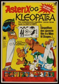 9h618 ASTERIX & CLEOPATRA Danish '70 wacky art of characters from French cartoon!