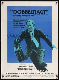9h627 BLACK WINDMILL Danish '74 cool image of Michael Caine running with briefcase, Don Siegel!