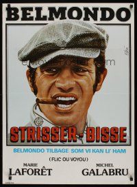 9h636 COP OR HOOD Danish '79 Georges Lautner's Flic ou voyou, Jean-Paul Belmondo by Mascii!
