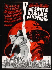9h654 GLORY STOMPERS Danish '67 AIP biker, Dennis Hopper, wild image of bikers on the rampage!