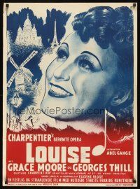9h678 LOUISE Danish '40 Abel Gance directed, art of pretty Grace Moore!