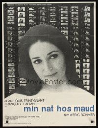 9h126 MY NIGHT AT MAUD'S French 23x32 '69 Rohmer's Ma nuit chez Maud, Marie-Christine Barrault!