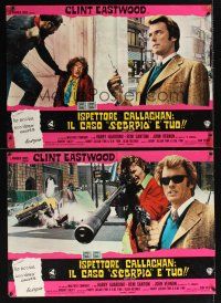 9h156 DIRTY HARRY 8 Italian photobustas '72 many great images of Clint Eastwood, Don Siegel classic!