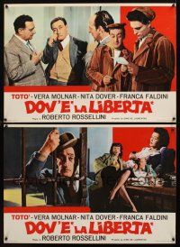 9h173 WHERE IS FREEDOM 4 Italian photobustas R72 Roberto Rosselinni's Dov'e la liberta, Vera Molnar!